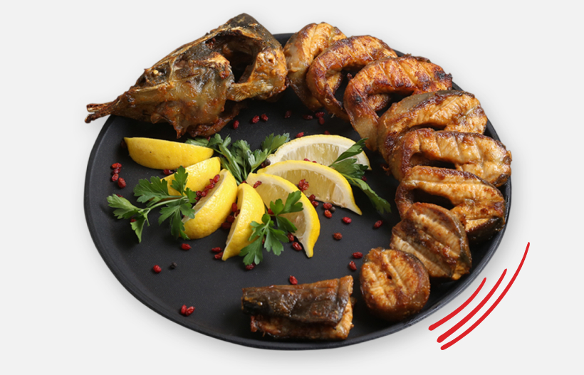 Ստերլետի խորոված, ամբողջական